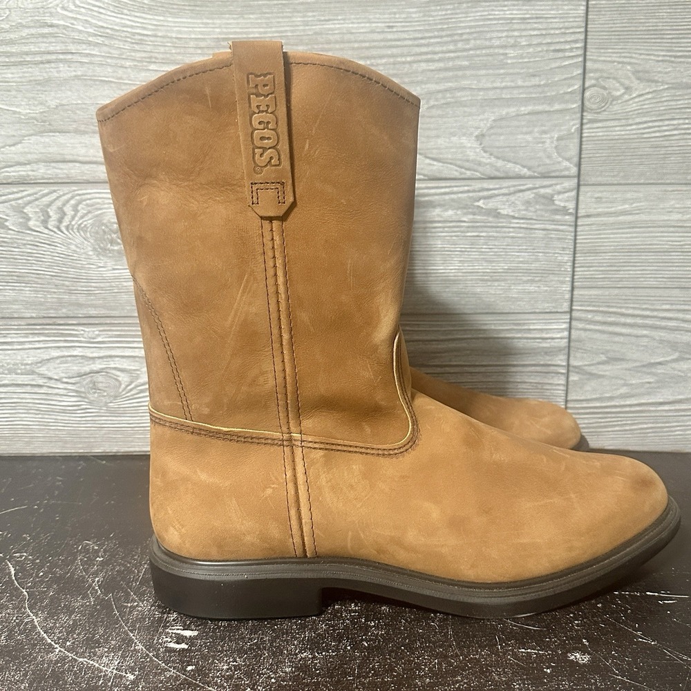 Red Wing Pecos Boots Leather Work Soft Toe Safety Shoes 1105‎ USA Mens 15 B Read